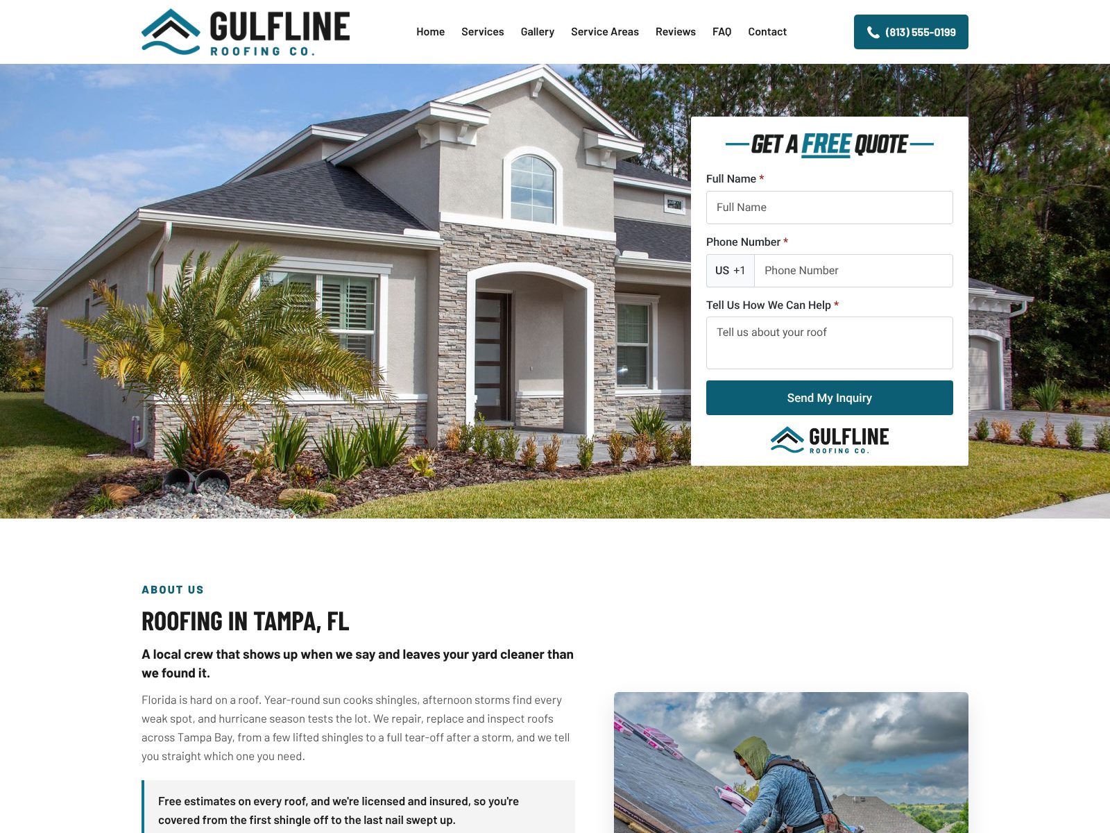 Concept roofing homepage